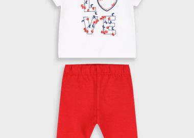 Σετ μπλούζα με κολάν - ΚΟΚΚΙΝΟ 14-226411-0 - energiers - 