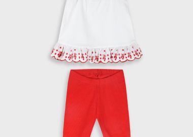 Σετ μπλούζα με κολάν - ΚΟΚΚΙΝΟ 14-226418-0 - energiers - 