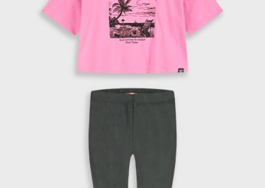 Σετ μπλούζα με κολάν - ΜΑΥΡΟ 16-226268-0 - energiers - 