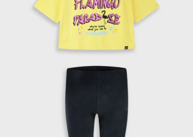 Σετ μπλούζα με κολάν - ΜΑΥΡΟ 16-226269-0 - energiers - 