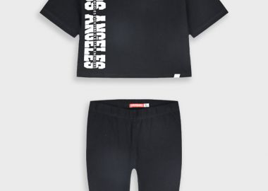 Σετ μπλούζα με κολάν - ΜΑΥΡΟ 16-226275-0 - energiers - 