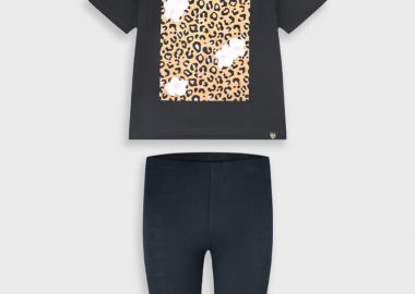 Σετ μπλούζα με κολάν - ΜΑΥΡΟ 16-226277-0 - energiers - 