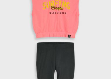 Σετ μπλούζα με κολάν - ΜΑΥΡΟ 16-226279-0 - energiers - 