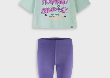 Σετ μπλούζα με κολάν - ΣΚΟΝΙΣΜΕΝΟ ΛΙΛΑ 16-226269-0 - energiers - 