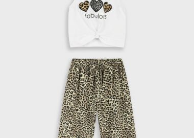 Σετ μπλούζα με παντελόνα - LEOPARD 16-226206-0 - energiers - 