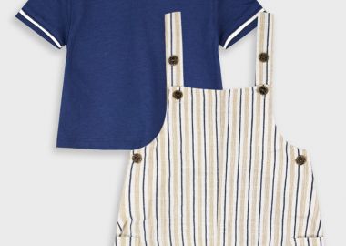 Σετ μπλούζα με σαλοπέτα - Ριγέ 11-226478-0 - energiers - 