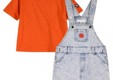 Σετ μπλούζα με σαλοπέτα - ΣΚΟΝΙΣΜΕΝΟ ΣΙΕΛ 11-226463-0 - energiers - 