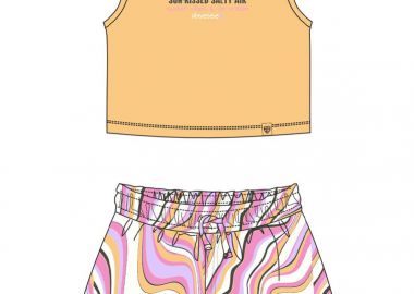 Σετ μπλούζα με σορτς - ALLOVER FUCSHIA 16-226293-0 - energiers - 