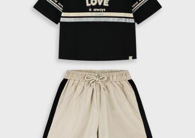 Σετ μπλούζα με σορτς - ΒΑΝΙΛΙΑ 16-226290-0 - energiers - 