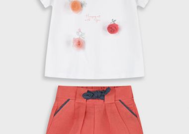 Σετ μπλούζα με σορτς - ΓΛΥΚΟ ΚΟΡΑΛΛΙ 14-226420-0 - energiers - 