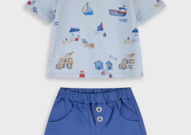 Σετ μπλούζα με σορτς - ΙΝΤΙΓΚΟ 11-226453-0 - energiers - 