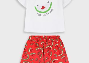 Σετ μπλούζα με σορτς - ΚΟΚΚΙΝΟ 15-226387-0 - energiers - 