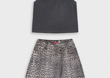 Σετ μπλούζα με σορτς - LEOPARD 16-226203-0 - energiers - 