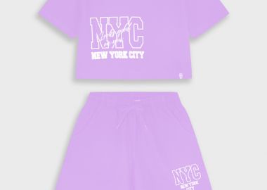 Σετ μπλούζα με σορτς - ΛΙΛΑ 16-226292-0 - energiers - 