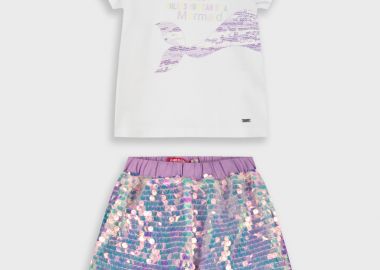 Σετ μπλούζα με σορτς - Lila Iridescent 15-226305-0 - energiers - 