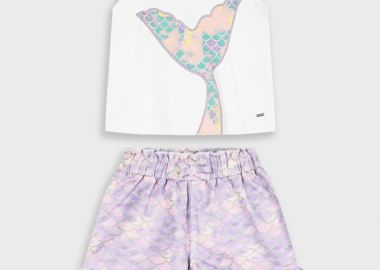Σετ μπλούζα με σορτς - Lila Iridescent 15-226371-0 - energiers - 