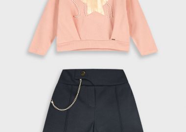 Σετ μπλούζα με σορτς - ΜΑΥΡΟ 15-125322-0 - energiers - 