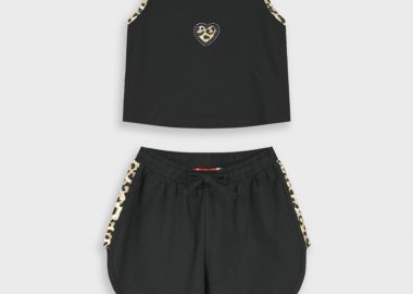 Σετ μπλούζα με σορτς - ΜΑΥΡΟ 16-226278-0 - energiers - 