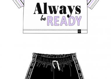 Σετ μπλούζα με σορτς - ΜΑΥΡΟ 16-226285-0 - energiers - 