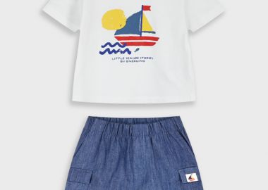 Σετ μπλούζα με σορτς - ΜΠΛΕ ΤΖΗΝ 11-226455-0 - energiers - 