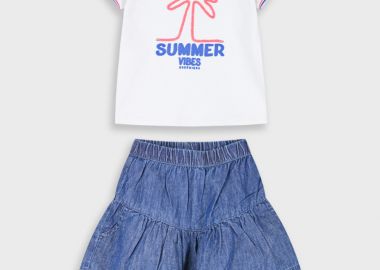 Σετ μπλούζα με σορτς - ΜΠΛΕ ΤΖΗΝ 15-226323-0 - energiers - 