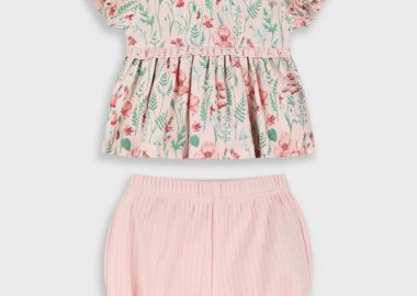 Σετ μπλούζα με σορτς - Ροζ 14-226402-0 - energiers - 