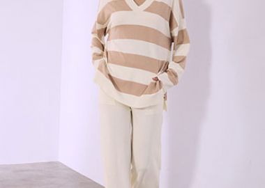 Σετ μπλούζα ριγέ και παντελόνα SQ7948.0224+3 - Celestino - 