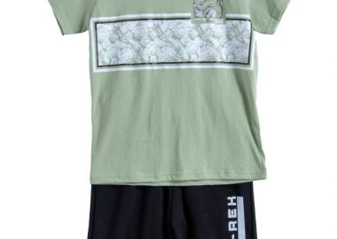 ΣΕΤ ΜΠΛΟΥΖΑ ΒΕΡΜΟΥΔΑ - Φυστικι μαυρο ΦΥΣΤΙΚΙ ΜΑΥΡΟ - Frenzy style - 