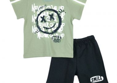 ΣΕΤ ΜΠΛΟΥΖΑ ΒΕΡΜΟΥΔΑ - Φυστικι μαυρο ΦΥΣΤΙΚΙ ΜΑΥΡΟ - Frenzy style - 