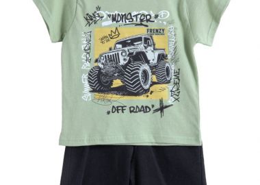 ΣΕΤ ΜΠΛΟΥΖΑ ΒΕΡΜΟΥΔΑ - Φυστικι μαυρο ΦΥΣΤΙΚΙ ΜΑΥΡΟ - Frenzy style - 