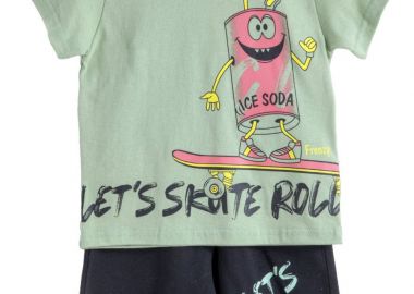 ΣΕΤ ΜΠΛΟΥΖΑ ΒΕΡΜΟΥΔΑ - Φυστικι μαυρο ΦΥΣΤΙΚΙ ΜΑΥΡΟ - Frenzy style - 