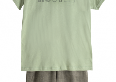 ΣΕΤ ΜΠΛΟΥΖΑ ΒΕΡΜΟΥΔΑ - ΦΥΣΤΙΚΙ ΧΑΚΙ ΦΥΣΤΙΚΙ ΧΑΚΙ - Frenzy style - 