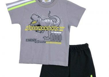 ΣΕΤ ΜΠΛΟΥΖΑ ΒΕΡΜΟΥΔΑ - ΓΚΡΙ ΜΑΥΡΟ ΓΚΡΙ ΜΑΥΡΟ - Frenzy style - 