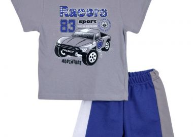 ΣΕΤ ΜΠΛΟΥΖΑ ΒΕΡΜΟΥΔΑ - ΓΚΡΙ ΡΟΥΑ ΓΚΡΙ ΡΟΥΑ - Frenzy style - 