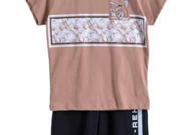 ΣΕΤ ΜΠΛΟΥΖΑ ΒΕΡΜΟΥΔΑ - Καμελ μαυρο ΚΑΜΕΛ ΜΑΥΡΟ - Frenzy style - 