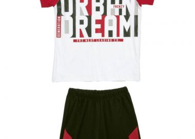 ΣΕΤ ΜΠΛΟΥΖΑ ΒΕΡΜΟΥΔΑ - ΚΟΚΚΙΝΟ ΜΑΥΡΟ ΚΟΚΚΙΝΟ ΜΑΥΡΟ - Frenzy style - 