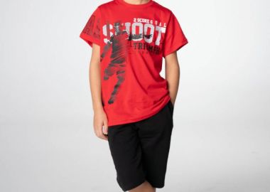 ΣΕΤ ΜΠΛΟΥΖΑ ΒΕΡΜΟΥΔΑ - ΚΟΚΚΙΝΟ ΜΑΥΡΟ ΚΟΚΚΙΝΟ ΜΑΥΡΟ - Frenzy style - 