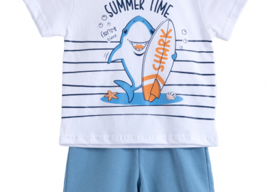 ΣΕΤ ΜΠΛΟΥΖΑ ΒΕΡΜΟΥΔΑ - Λευκο ραφ ΛΕΥΚΟ ΡΑΦ - Frenzy style - 