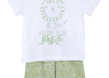 ΣΕΤ ΜΠΛΟΥΖΑ ΒΕΡΜΟΥΔΑ - ΛΕΥΚΟ ΦΥΣΤΙΚΙ ΛΕΥΚΟ ΦΥΣΤΙΚΙ - Frenzy style - 