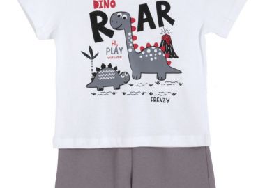 ΣΕΤ ΜΠΛΟΥΖΑ ΒΕΡΜΟΥΔΑ - ΛΕΥΚΟ ΓΚΡΙ ΛΕΥΚΟ ΓΚΡΙ - Frenzy style - 