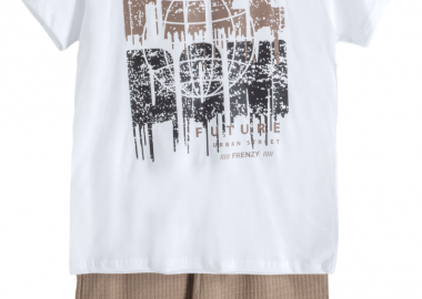 ΣΕΤ ΜΠΛΟΥΖΑ ΒΕΡΜΟΥΔΑ - ΛΕΥΚΟ ΚΑΦΕ ΛΕΥΚΟ ΚΑΦΕ - Frenzy style - 