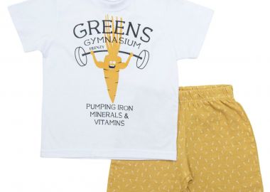 ΣΕΤ ΜΠΛΟΥΖΑ ΒΕΡΜΟΥΔΑ - ΛΕΥΚΟ ΚΙΤΡΙΝΟ ΛΕΥΚΟ ΚΙΤΡΙΝΟ - Frenzy style - 