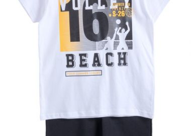 ΣΕΤ ΜΠΛΟΥΖΑ ΒΕΡΜΟΥΔΑ - ΛΕΥΚΟ ΜΑΥΡΟ ΛΕΥΚΟ ΜΑΥΡΟ - Frenzy style - 