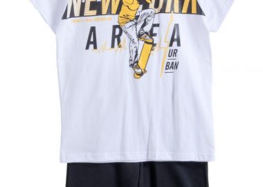 ΣΕΤ ΜΠΛΟΥΖΑ ΒΕΡΜΟΥΔΑ - ΛΕΥΚΟ ΜΑΥΡΟ ΛΕΥΚΟ ΜΑΥΡΟ - Frenzy style - 