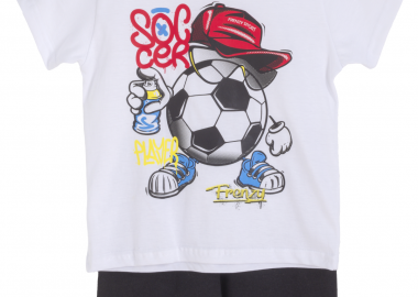 ΣΕΤ ΜΠΛΟΥΖΑ ΒΕΡΜΟΥΔΑ - ΛΕΥΚΟ ΜΑΥΡΟ ΛΕΥΚΟ ΜΑΥΡΟ - Frenzy style - 