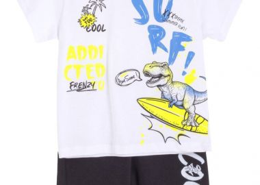 ΣΕΤ ΜΠΛΟΥΖΑ ΒΕΡΜΟΥΔΑ - ΛΕΥΚΟ ΜΑΥΡΟ ΛΕΥΚΟ ΜΑΥΡΟ - Frenzy style - 