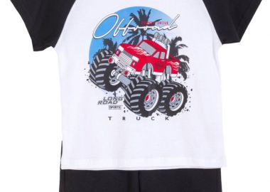 ΣΕΤ ΜΠΛΟΥΖΑ ΒΕΡΜΟΥΔΑ - ΛΕΥΚΟ ΜΑΥΡΟ ΛΕΥΚΟ ΜΑΥΡΟ - Frenzy style - 