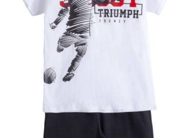 ΣΕΤ ΜΠΛΟΥΖΑ ΒΕΡΜΟΥΔΑ - ΛΕΥΚΟ ΜΑΥΡΟ ΛΕΥΚΟ ΜΑΥΡΟ - Frenzy style - 