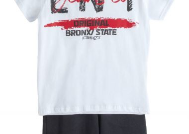 ΣΕΤ ΜΠΛΟΥΖΑ ΒΕΡΜΟΥΔΑ - ΛΕΥΚΟ ΜΑΥΡΟ ΛΕΥΚΟ ΜΑΥΡΟ - Frenzy style - 