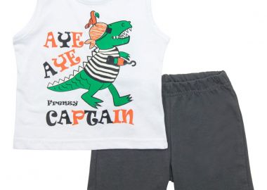 ΣΕΤ ΜΠΛΟΥΖΑ ΒΕΡΜΟΥΔΑ - ΛΕΥΚΟ ΜΟΛΥΒΙ ΛΕΥΚΟ ΜΟΛΥΒΙ - Frenzy style - 